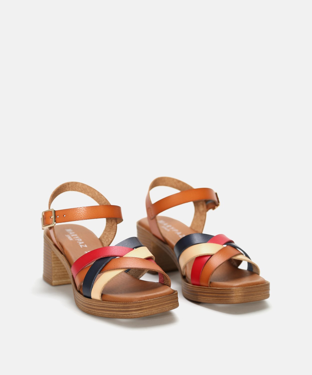 Sandalia plataforma tiras  combinadas image number null